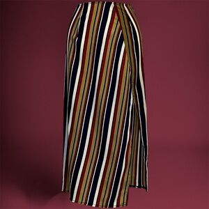 PrettyLittleThing Striped Split Midi Skirt